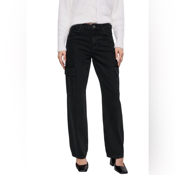 Mango Denim - Mango POCKET CARGO JEANS size 12